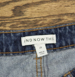 And Now This Frayed Distressed High Rise Denim Jean Shorts Medium Blue 29