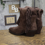 Universal Thread Patsy Tall Fringe Western Boots Cowgirl Chocolate Brown 8M