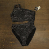 Bar III Womens Shimmer Core One-Piece Swimsuit MBSS25255 Black Shimmer M