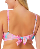 Salt + Cove Womens Plus Size Tie-Dyed Bikini Top CWP22158T Wave Pink Multi 2X
