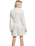 Guess Womens Elsie Tweed Mix Denim Jacket W5GL23WH610-F0ED White Tweed Combo XL