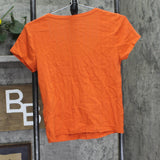 Old Navy Womens Babydoll Knit Bow Accent Shirt Top Orange L