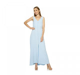 Alexia Admor Women's Milana V-Neck Button-Down Maxi Dress D3669 Baby Blue 8