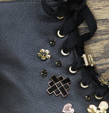 Karl Lagerfeld Makenzie Embellished Combat Booties KL445771 Black 6M