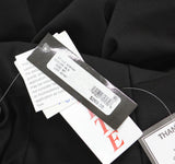 XSCAPE Womens Petite Sleeveless High-Neck Scuba Draped Gown Dress Black 6P