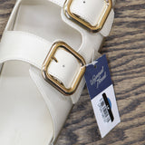 Universal Thread Womens Collin Bone Double Buckle Footbed Sandals Off White 12M