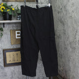 Sanctuary Coastal Covers Crinkle Cotton Baggy Barrel Cargo Pants Black XL