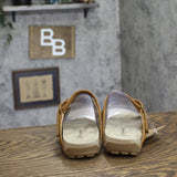 Bearpaw Acacia Microsuede Adjustable Strappy Open Toe Slide Sandals Brown 8M