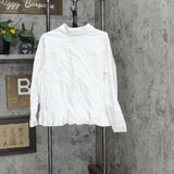 DG2 Womens Ruffled-Hem Classic Stretch Denim Jacket 688254 White 2X