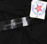 Betsy & Adam Ruched 3/4 Sleeve Pleated Ombre Skirt Dress Gown Black / Silver 8
