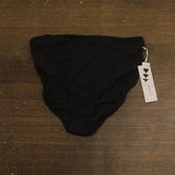 Anne Cole Womens High Waist to Fold Over Shirred Bikini Bottom Swimsuit Black M