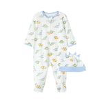 Little Me Boys Baby Dinomite Footie & Hat Set LBQ11373N White Multi 9M