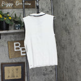 Tommy Hilfiger Womens Rib Knit Sleeveless Polo Shirt Ivory White / Midnight XL