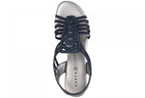 Karen Scott Womens Eliya Slingback Heeled Sandals 10014725300 Navy Blue 8.5M