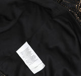 DKNY Womens Petite Puffed-Sleeve Brocade-Texture Mini Dress Black / Gold 6P