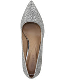 On 34th Womens Jeules Pointed-Toe Slip-on Pumps Silver Glitter Gray 7.5M