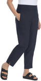 Kirkland Signature  Women's Lightweight Ankle Pants 7772005 Navy Blue S