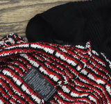 BCX Juniors Sweater Combo Tweed-Skirt Long Sleeve Dress Black / Red Multi 2XL