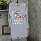 Frosty the Snowman Wonderful Long Sleeve Sleepshirt Sleep Shirt Grey / Multi M