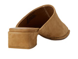 Steve Madden Womens Dessa Suede Mule Block Heel DESS02S1 Tan Brown 8.5M