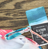 Swim Solutions Printed Shirred Tankini Swim Top Tropic Twist White Multi 8