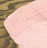 Karen Scott Women’s Crochet Trim Short Sleeve Boat Neck Top Boca Blush Pink 0X