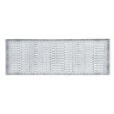 Great Bay Home Entry Runner Accent Non-Slip Rug Distressed Moroccan Grey 2' x 3'