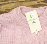 Hope & Henry Cotton Flutter Detail Sweater Dress Lavender Heather Purple 10