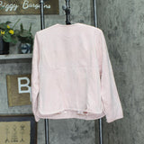 Linea By Louis Dell'olio Womens Button Front Faux Suede Jacket Perfectly Pink 12