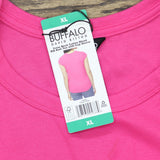 Buffalo Womens Ribbed Short Sleeve Round Neck T-Shirt Tee 1782655