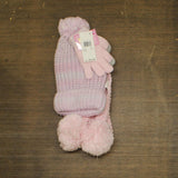 InMocean Big Girls 3-Piece Snuggle Beanie, Scarf and Gloves Set Pink One Size
