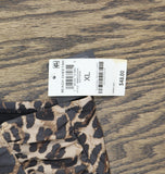 Bar III High Waist Full Coverage Swim Bottom Natural Brown Animal XL