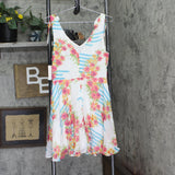 City Studios Juniors Floral-Print Fit & Flare Dress White Multi 13