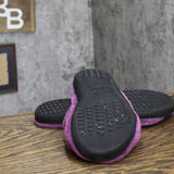 Isotoner Terry Double Band Non-Slip Slippers Purple 7.5-8