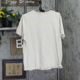 Denim & Co. Size Essentials Linen Blend Henley Shirt Top Stone Khaki Brown 1X
