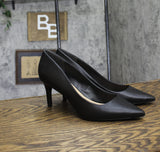 On 34th Womens Jeules Pointed-Toe Slip On Pumps 10018690100 Black Leather 10M