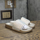 I.n.c. International Concepts Women's Peymin Pool Slides Champagne Brown 8M