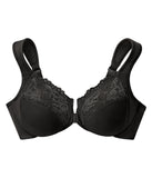 Glamorise Womens WonderWire Front-Closure Underwire Bra 1245 1245 Black 40B