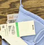Salt + Cove Juniors Smocked Underwire Bikini Top Swim Cornflower Blue L