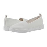 White Mountain Upright Woven Knit Slip-On Cushion Insole Tennis Sneaker White 6M