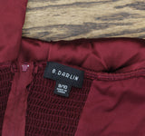 B. Darlin Juniors Sweetheart-Neck Long Sleeve Dress 1JCAR39 Wine Red 9/10