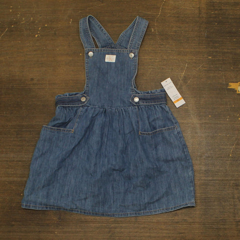 Calvin Klein Girls Denim Skirtall Dress CKSII56R-999 Blue 6X
