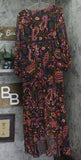 Guess Womens Long Sleeve Bianca Dress D4BK27W4XA0 Stevie Paisley Print Black 8