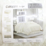 Nanshing 7pc Calioppa Abstract Comforter Set Artemis7-Q-BE Beige Brown Queen