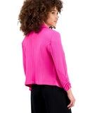 Bar III Womens Petite 3/4-Sleeve Shawl-Collar Blazer Jacket Pinkadelic Pink PS