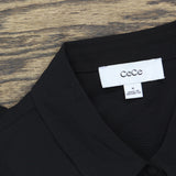 Cece Womens Short Sleeve Ruffle-Sleeve Button Down Blouse 7061012 Rich Black M