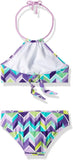 Kanu Surf Girls UPF 50 Beach Sport Halter Bikini 2-Piece Swimsuit Ruby Purple 12