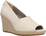 Toms Womens Michelle Peep-Toe Heeled Shoes 10017900 Natural Brown 8M