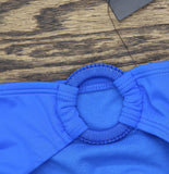 Lauren Ralph Lauren Beach Club Solid Macrame Ring Bottom Bikini Electric Blue 8
