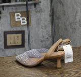 A New Day Womens Isabel Wide Width Embellished Slingback Kitten Heels Brown 8.5W